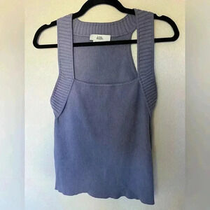 Love, Bonito Purple Square Neck Sleevless Knot Blouse  SIZE 8 (M)